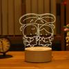3D Пластина Светодиодная Лампа Креативные Ночники Новинка Иллюзия Ночник Настольная Лампа Домашний Декоративный Подарок