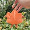 Cute Maple Leaf Plush Toy Keychain Cartoon Maple Leaf Soft Stuffed Doll Pendant Car Key Ring Backpack Bag Decor Kid Gift