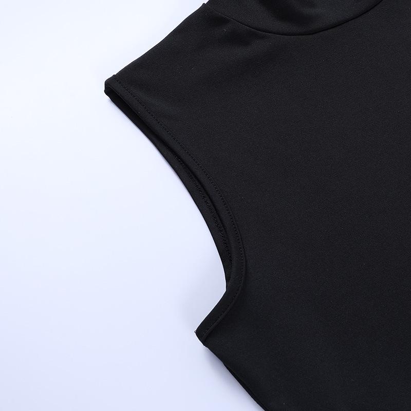 Женское летнее сексуальное кружевное платье без рукавов с высоким разрезом