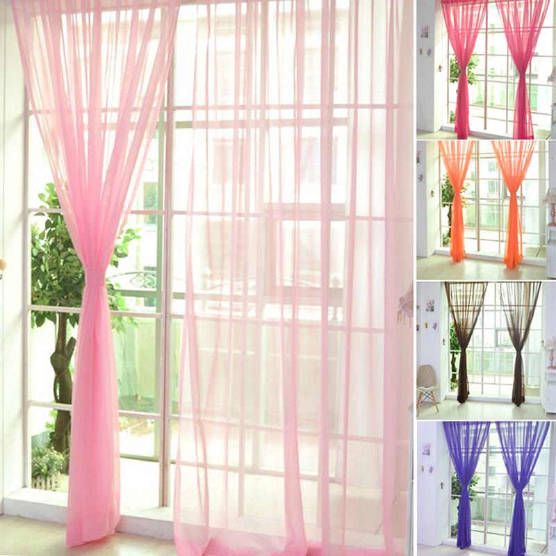 Transparent Window Gauze Solid Color Wedding Glass Gauze Household Products Light Luxury Style Easy To Install Curtains Supplies