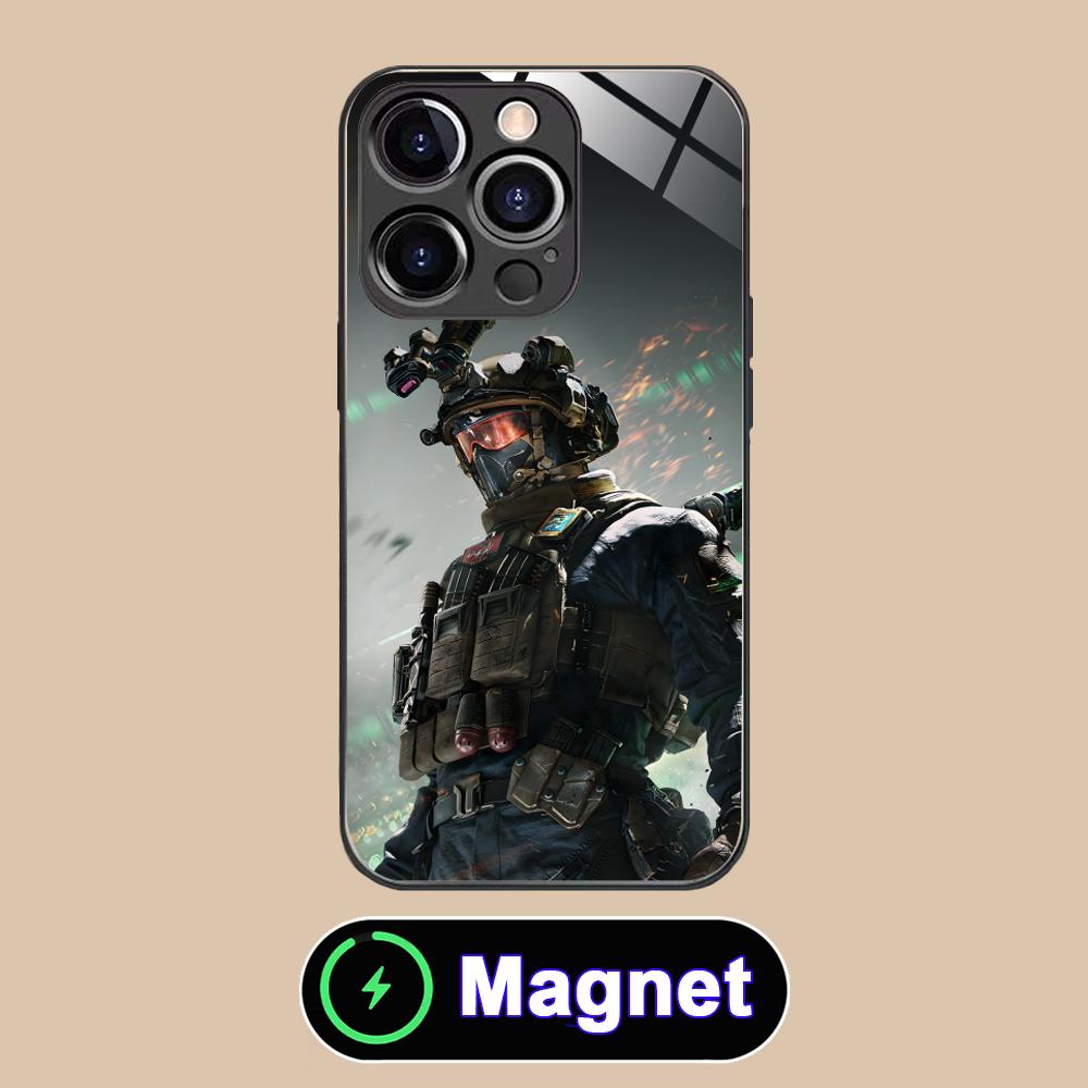 Game Delta Force Glass MagSafe Mobile Phone Case for iPhone 17 16 15 14 13 12 11 Air Pro Max Plus Mini Colorful Cover