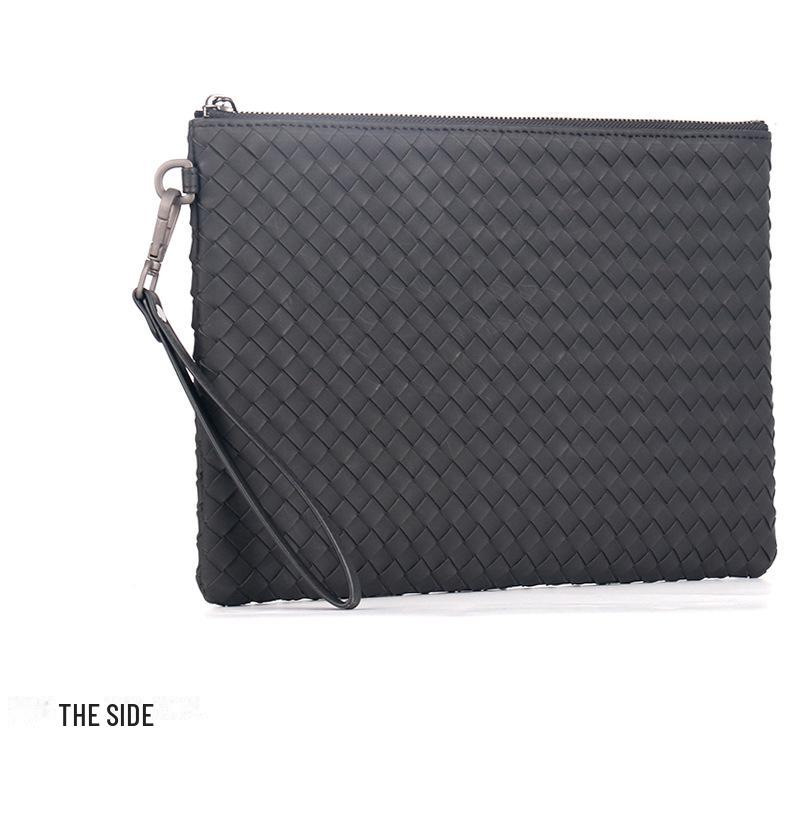 Мужской плетеный клатч из вощеной кожи, весна/лето 2025 г. — большой конверт и сумка для iPad