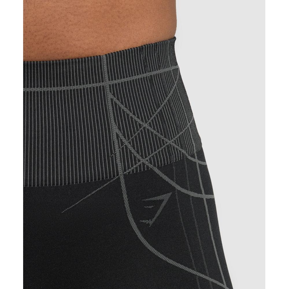 Gymshark Бесшовные шорты Apex Black Graphite Grey B3b4p Bb29