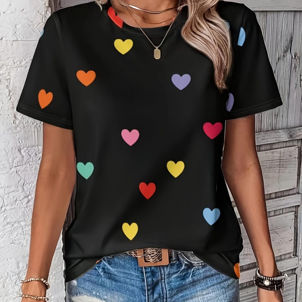 Летняя новая повседневная свободная женская футболка с 3D-принтом