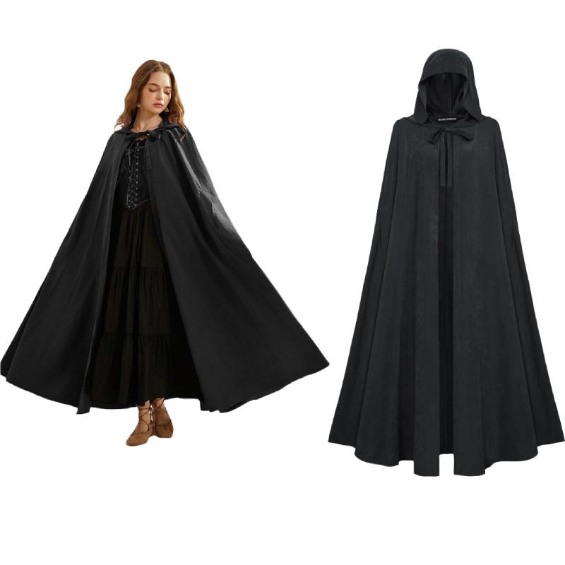 Long Medieval Hooded Cape For Adults In Gothic Style Perfect For Halloween Costumes