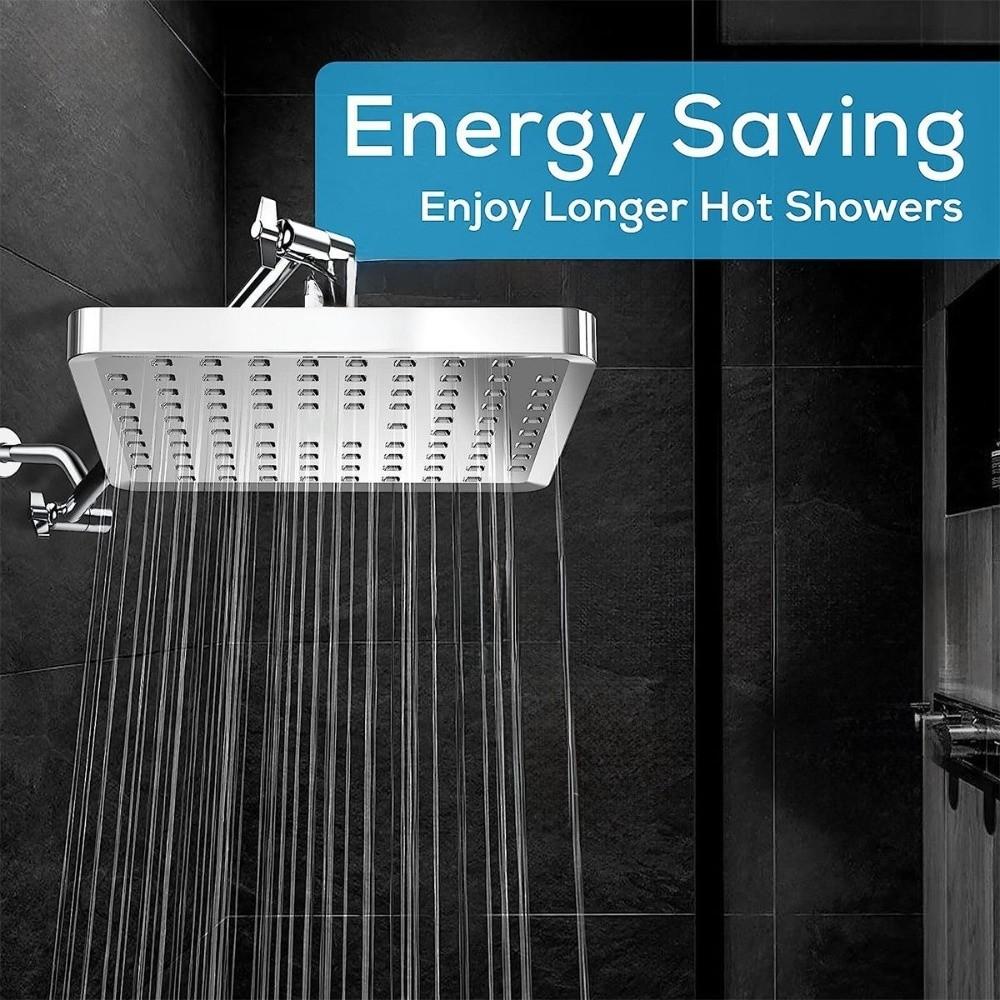 Anti-Clogging Rain Showerhead High Pressure Waterfall Shower Head Rainfall Shower Head Home Use