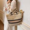 Соломенные сумки женские приморские женские сумки, плетеные сумки, переносные овощные корзины женские большой вместимости для отпуска и путешествий на плечо