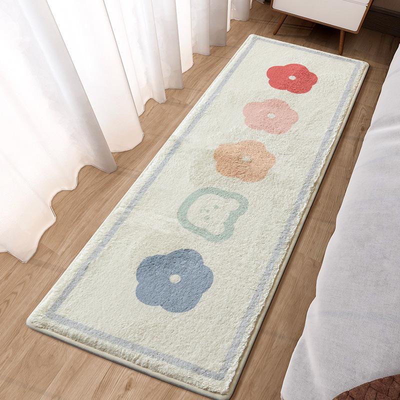 Pink Cute Bedroom Carpet Hairy Girl Children Room's Rugs For Bed Room Decor Lounge Carpet Living Room Thermal Mat for Kids Korea