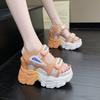 Fashion Fashion Summer Women Platform Sandals Wedges Thick Bottom Casual Mesh Shoes Woman 10.5CM High Heels Comfortable Sandals Sneakers