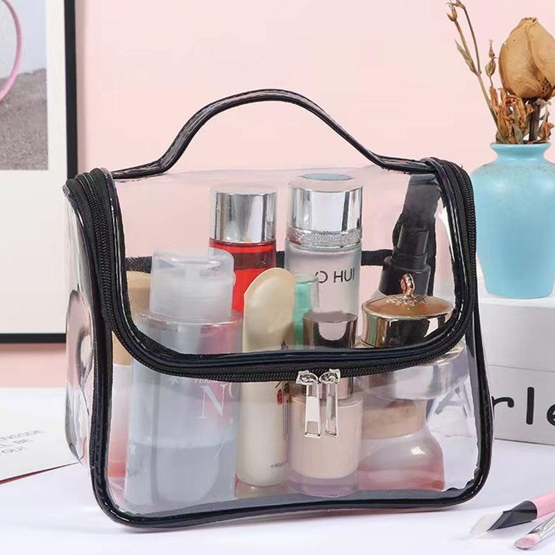 Transparent Cosmetic Bag Pvc Waterproof Makeup Storage Case Travel Organizer Pouch Beauty Case Bath Toiletry Wash Bag