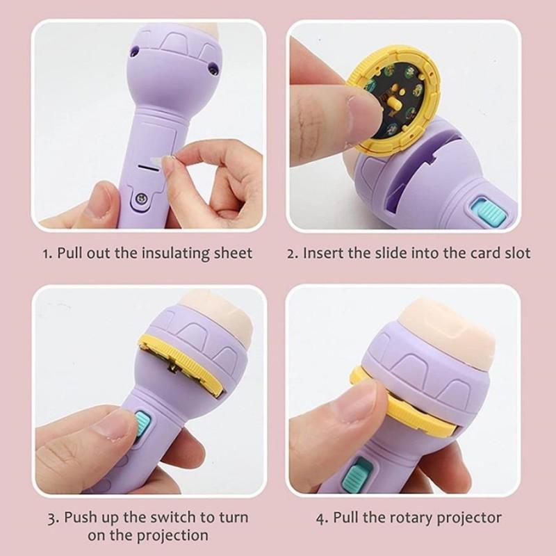 Braided Beads 24/56 imagens Projection Toy Flashlight Toys Colour Early education Souptoys Cartoon Children's gift  spacer beads