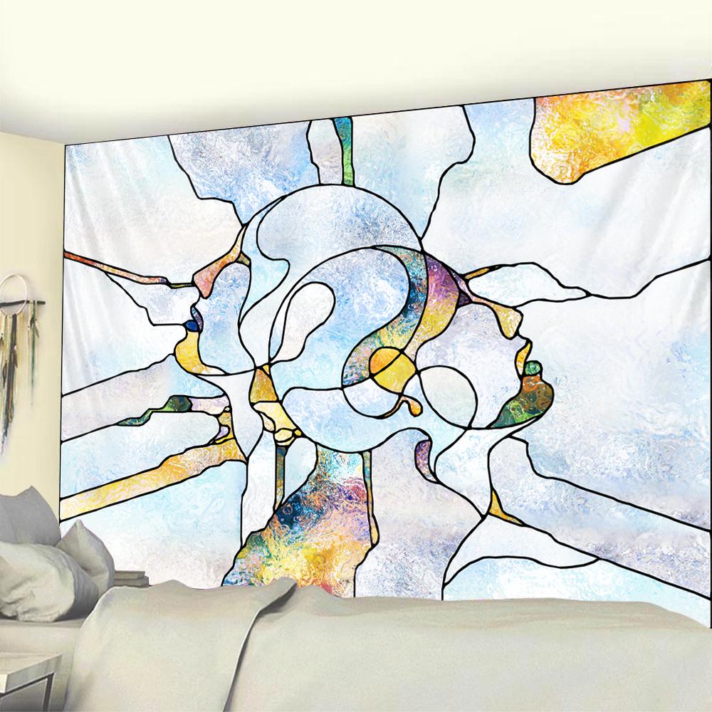 Абстрактные психоделические линии для мужчин и женщин, художественный принт, гобелен для дома, гостиной, спальни, декор стен, фоновый тканевый гобелен