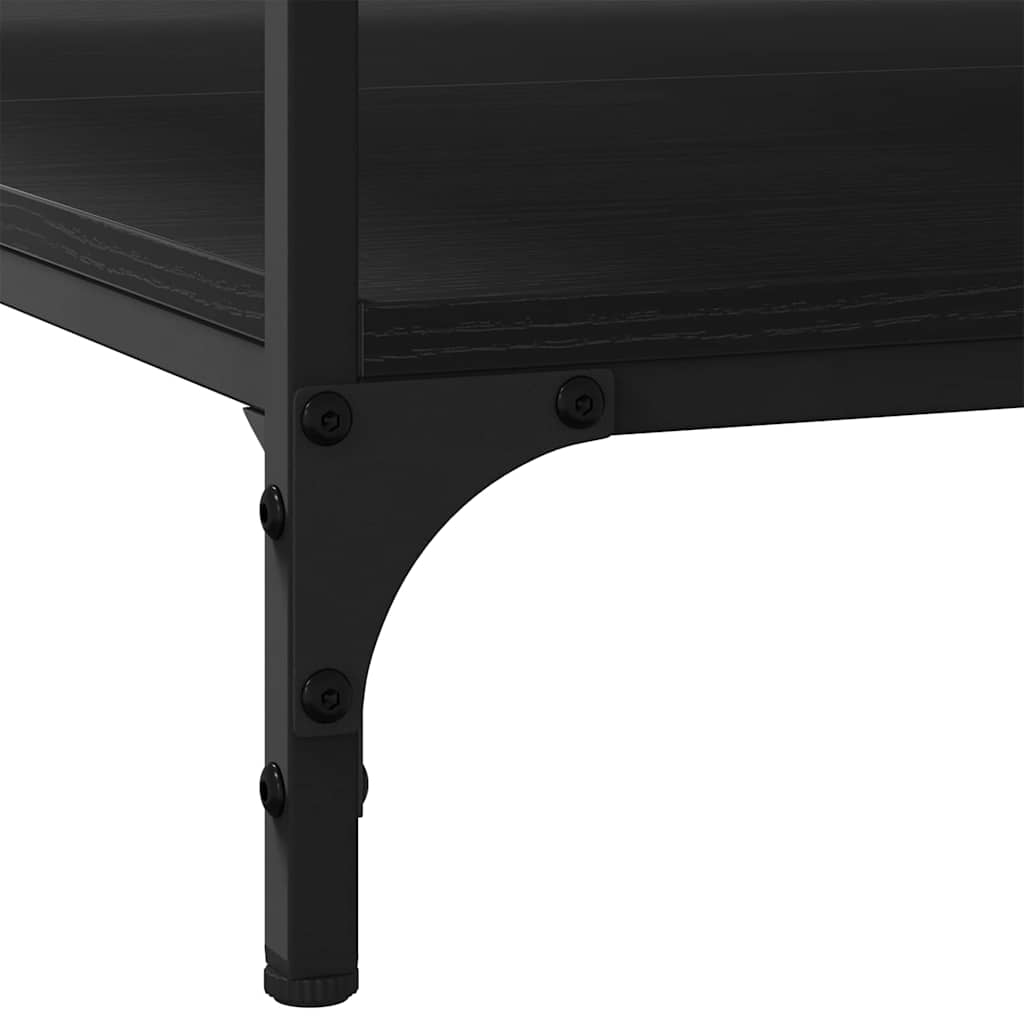 Coffee Table Black Oak Effect 80 x 80 x 40 cm Particleboard