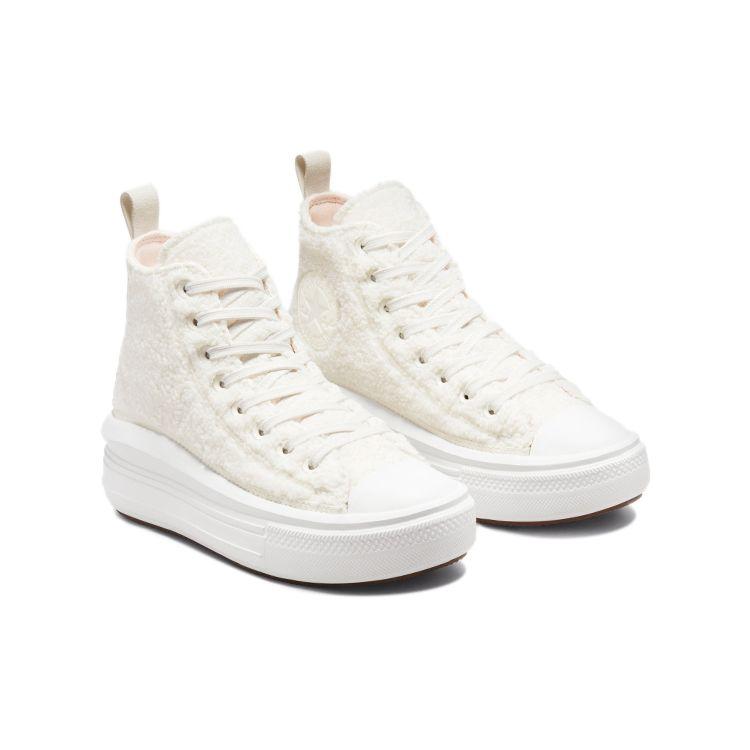 Converse Кеды Chuck Taylor All Star Move High Perfect Is Not Perfect - Egret Женские Белый Dusk-Pink Винтажный-Белый 573074C
