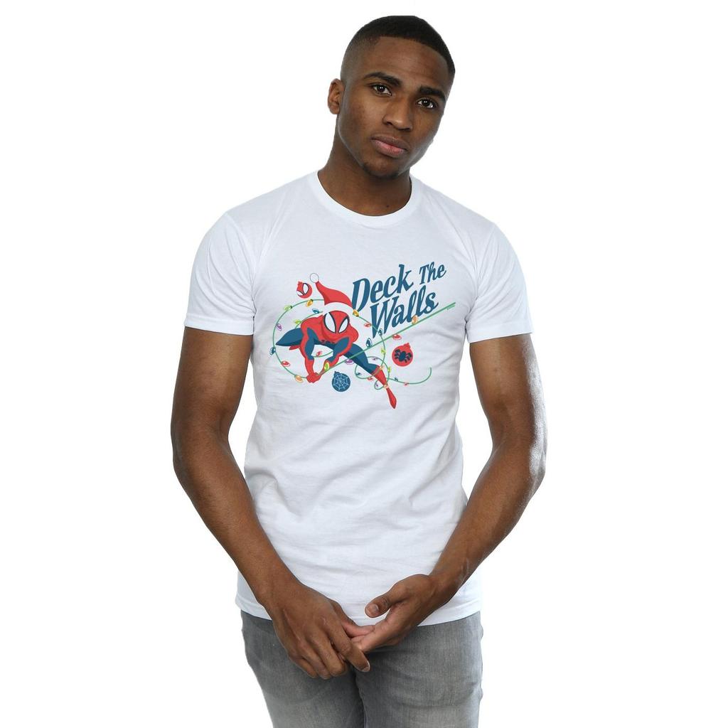 Marvel Mens Spider-Man Deck The Walls T-Shirt