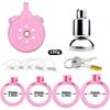 Gifts Flat Chastity Cage with Recessed Invisible Lock and 4 Removable Rings in Different Sizes SM Male Adult Sex Toys Penis Cage