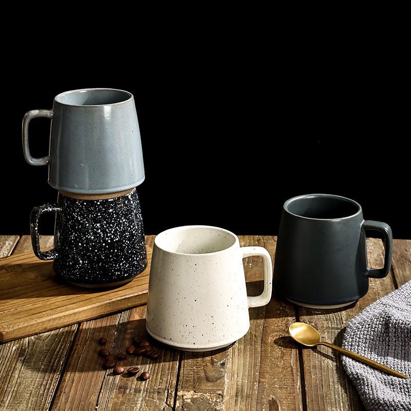 Stylish Ceramic Mug Retro Japanese Design Minimalist Coffee Milk Cup 350ml Home Office Daily Use