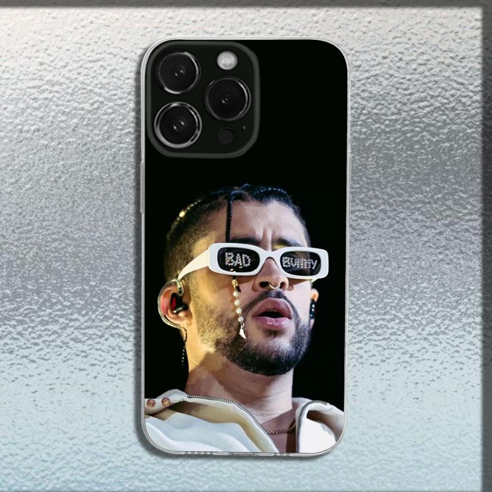 Singer B-Bad B-Bunny DTMF Phone Case For iPhone 16,15,14,13,12,11 Plus,Pro,Max,XR,XS,X,Plus,SE,Mini Transparent Soft Cover