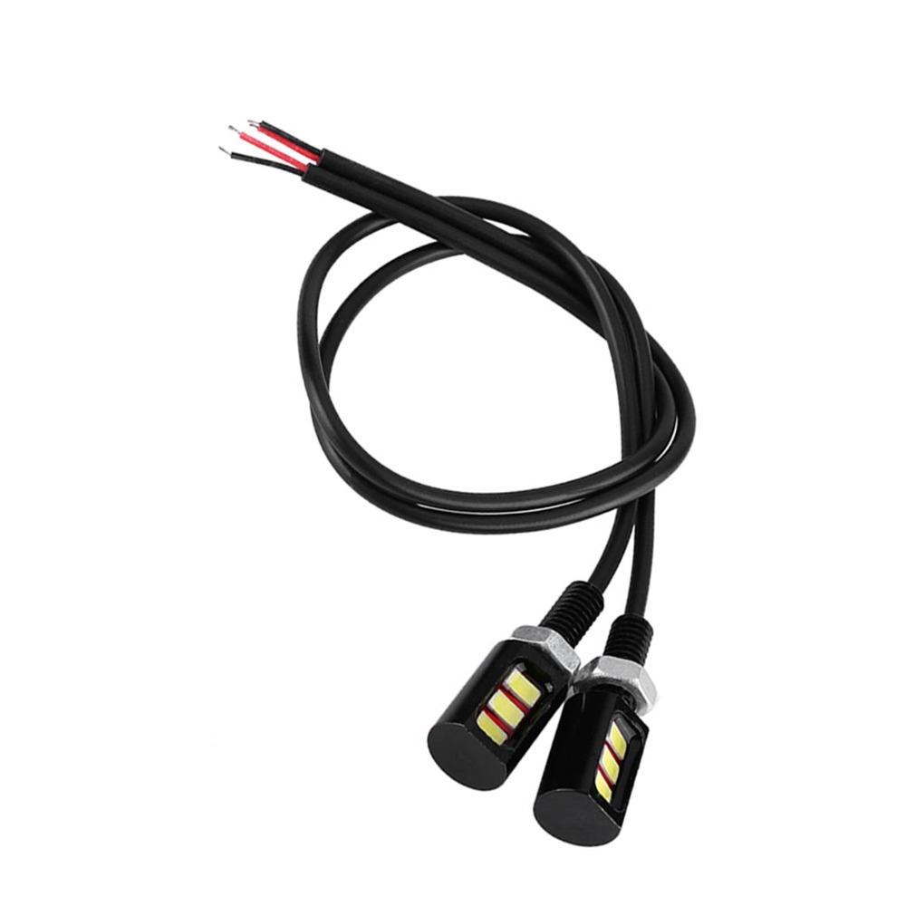 2Pcs 12V Voltage Motorcycle License Light LED Car License Light License Plate Lamp For Motorcycle