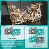 UGEARS Набор для деревянной мраморной дорожки - 3D-пазл Деревянная мраморная дорожка Ступенчатый подъемник с 3-ступенчатым подъемным механизмом и 10 шариками