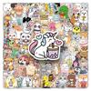 100 Pet Milk Tea Graffiti Stickers Cartoon Cute Animal Gum Creative Water Cup Mobile Suitcase Stickers