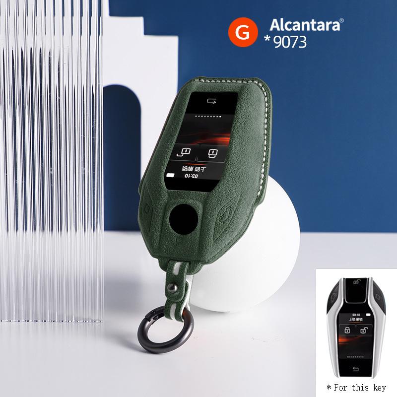 Алькантара для BMW 1 3 5 7 серии X1 X3 X5 X6 X7 F30 G20 F34 f31 G30 G01 F15 G05 I3 Чехол для ключа автомобиля Пульт Замшевый чехол-брелок