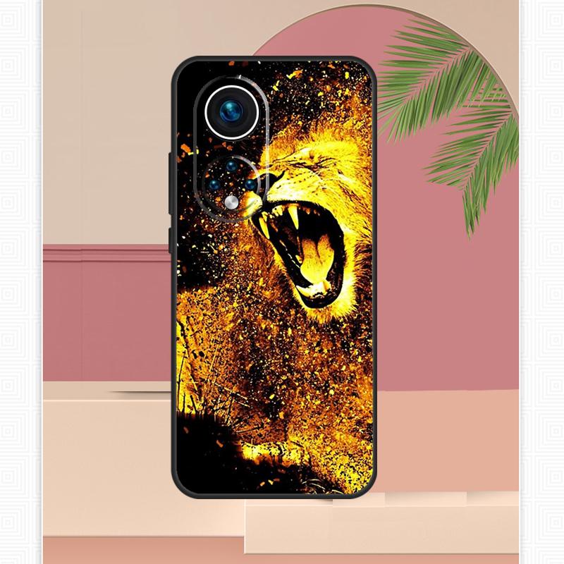 Чехол 'Рычащий Лев' для Honor Magic 7 Lite 5 6 8 Pro Honor 200 400 X9c X9b X9a X8b X8a X8c 50 70 90