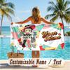 Custom Text Beach Towel, Soft Absorbent Swimming Multi-use TowelBetty Boop