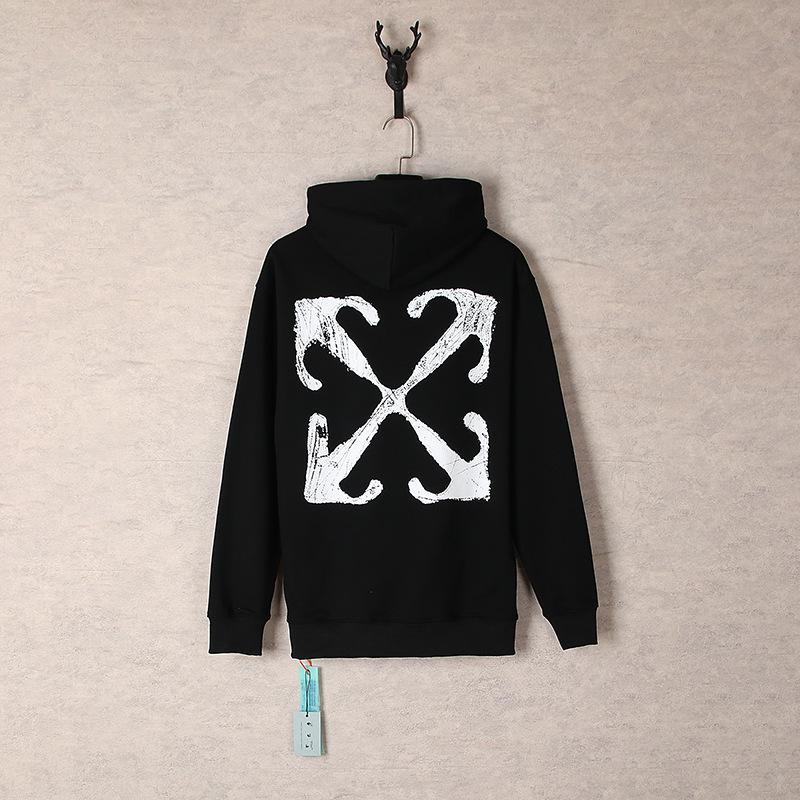 Унисекс худи Off-White с вышивкой букв для осени/зимы