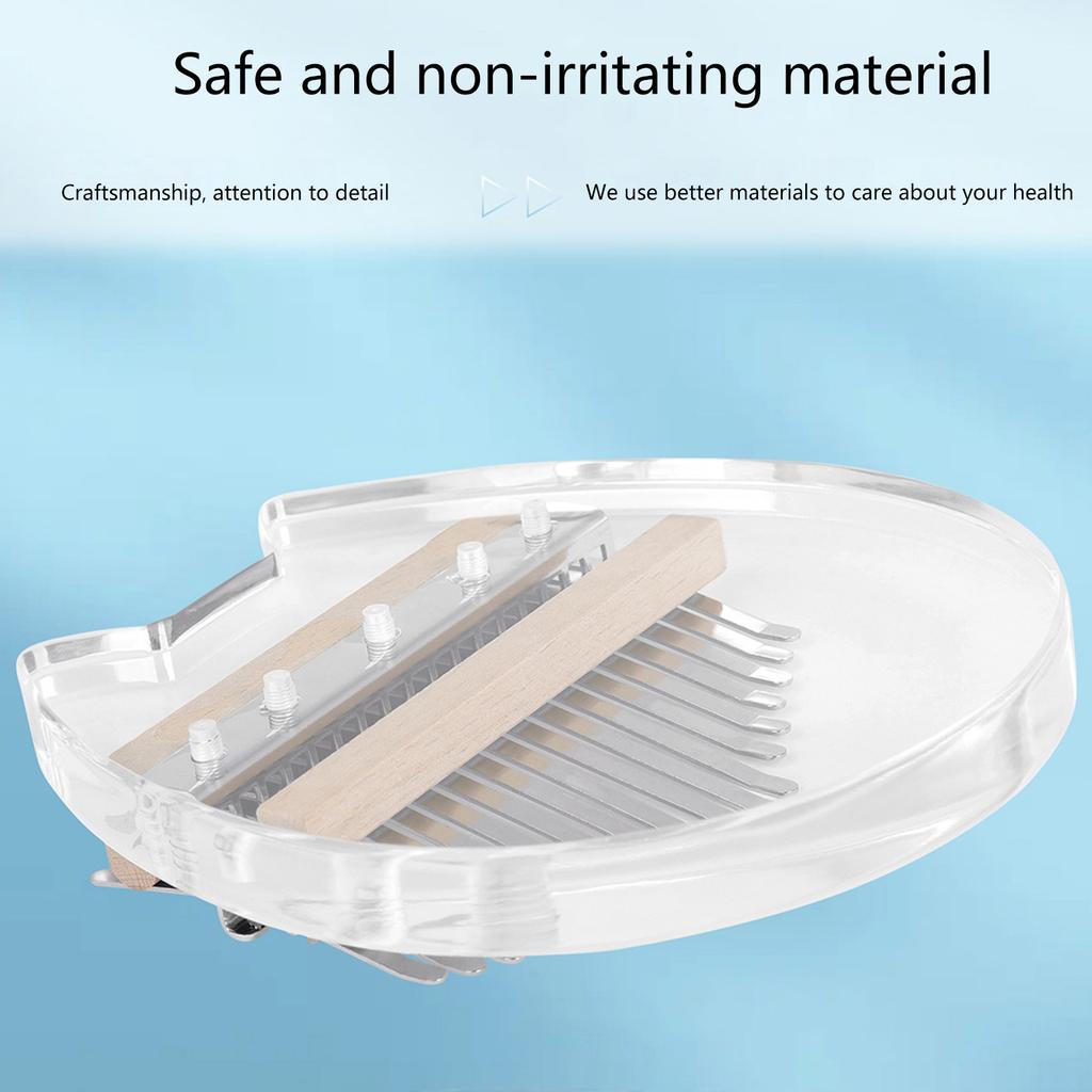 17-tone Acrylic Kalimba Thumb Piano Transparent Speaker Finger Piano Portable Musical Instrument with Study Instruction