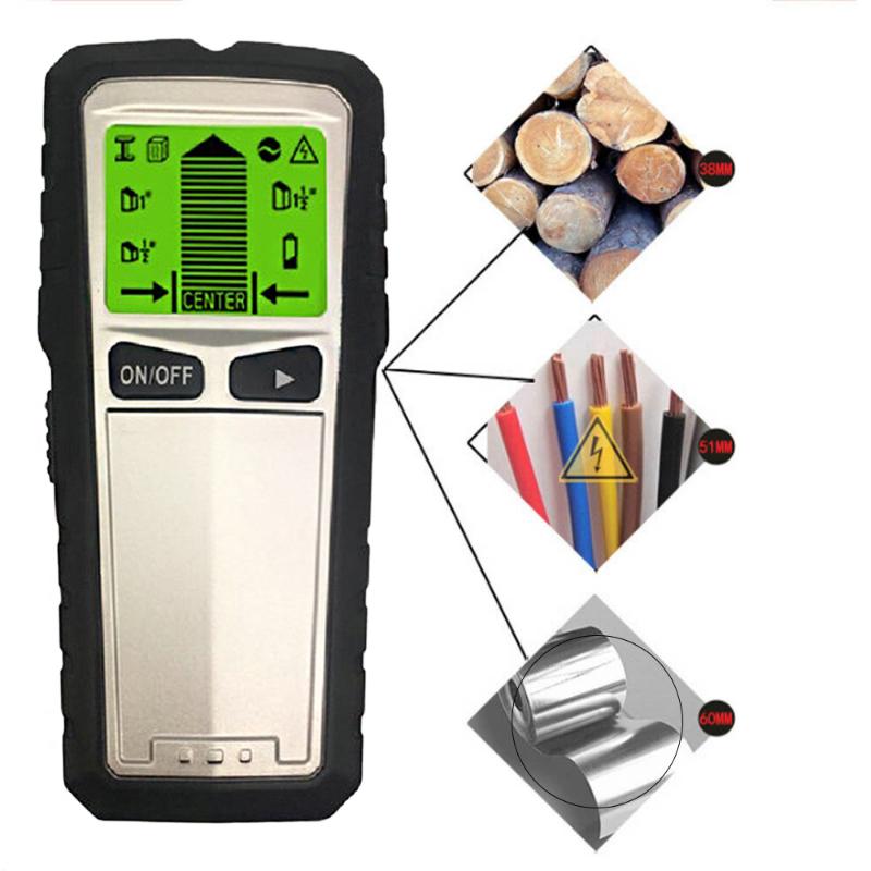 Электрический детектор 5 в 1, настенный детектор металла, датчик, поиск шпильки, кабельные сканеры