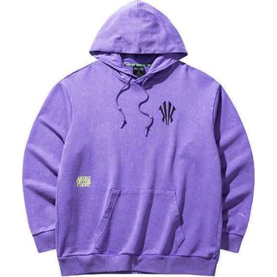 Anta Толстовка с капюшоном Basketball Series Letter Logo, теплая толстовка с длинным рукавом, унисекс, флуоресцентно-виноградно-фиолетовая 172441703-6