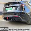 For Tesla Model Y 2019-2024 Car Rear Bumper Diffuser Splitter Lip Chin Spoiler Black Carbon Exterior Accessories Tuning Part