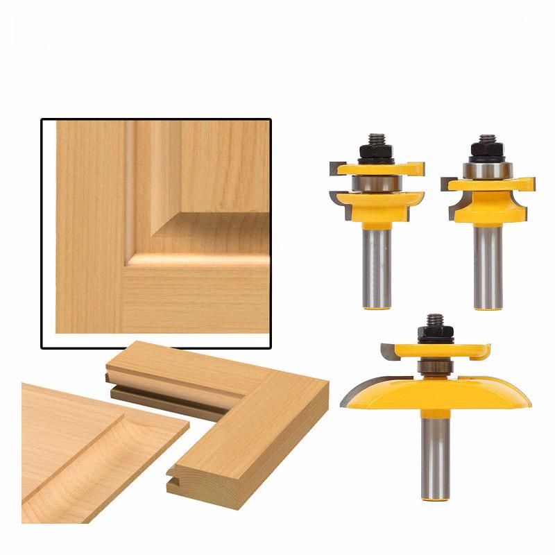 1/2 Handle 3-Piece Mortise Knife Set for Woodworking and Kitchen Cabinet Engraving