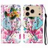 For iPhone 17 Pro Max Case Pattern Leather Wallet Phone Cover with Strap
