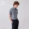 Мужская рубашка HAZZYS однотонная, в стиле business casual, с коротким рукавом