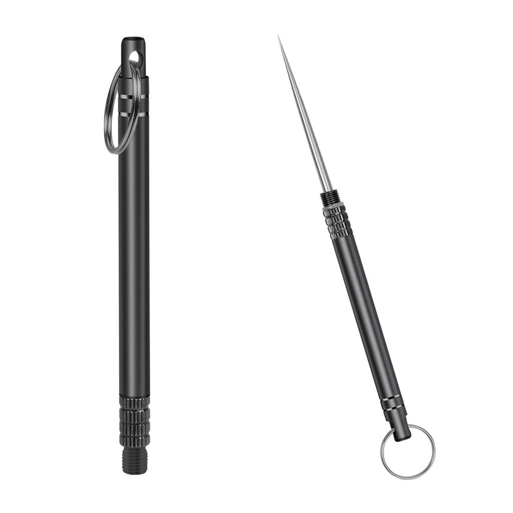 Titanium Alloy Outdoor EDC Toothpick Fruit Fork Camping Tool Toothpick-holder Titanium Toothpick ARI