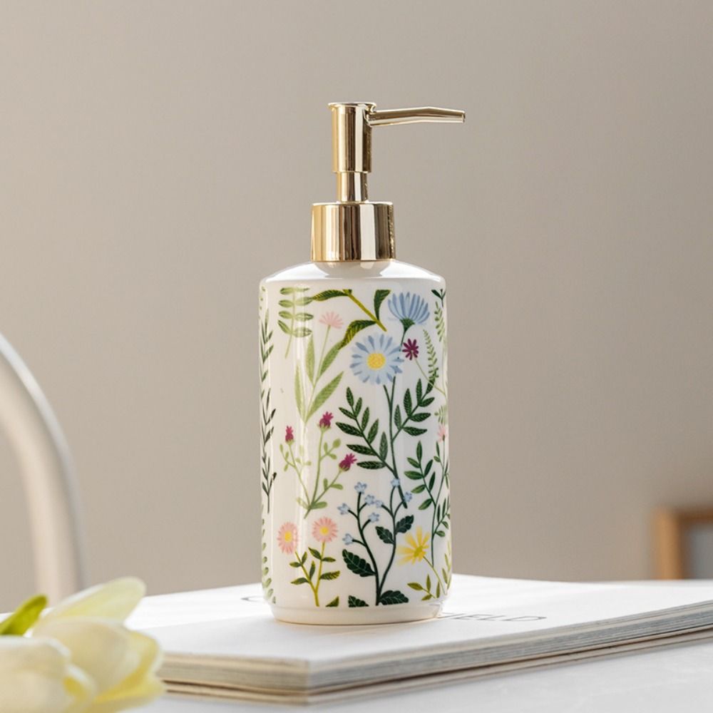 Creative Hand Wash Dispenser Refillable Liquid Storage Container Ceramic Soap Dispenser  Toilet