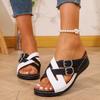 Women's Sandals Summer Shoes Women Mix Color Wedges Heeled Sandalias De Mujer Casual Sandals Summer Slippers Woman Footwear