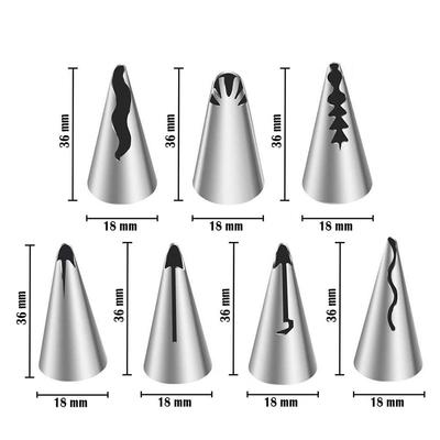 7 шт./набор свадебных русских насадок для выпечки слоеных изделий, насадки для глазури, насадки для украшения кондитерских изделий, инструменты для украшения кексов и тортов