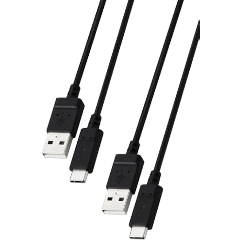 Elecom [Set of 2] USB Type C Cable USB-C to USB-A 1m 15W [Compatible with MacBooks/iPad/Galaxy/An...