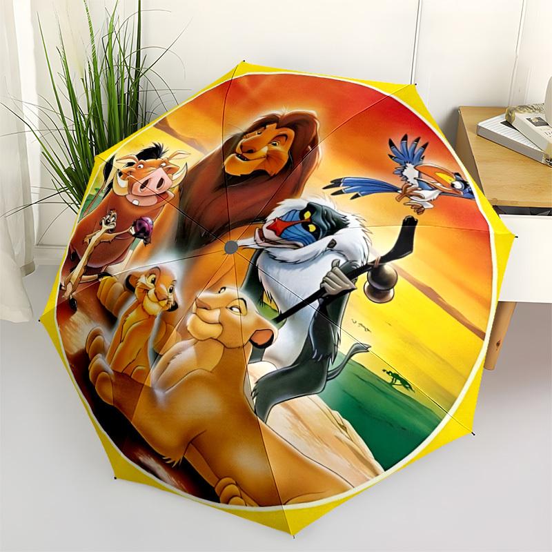 1pc Lion King Open/Close Folding Umbrella - Raining Gear for Travel Umbrella, All- Portable Umbrella for & Men 8-Rib yy251229022