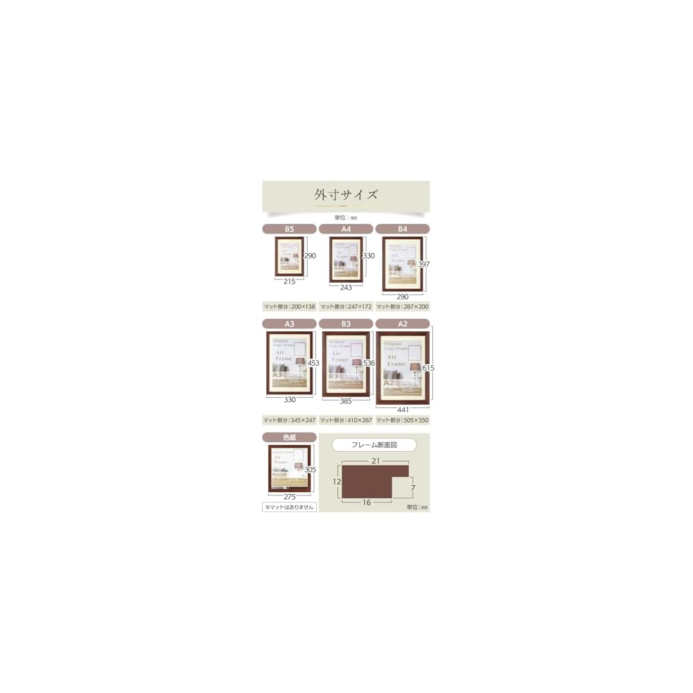Airframe Picture Frame B3 Silver Wood Grain Frame Wood Grain Poster Frame Stylish Frame for