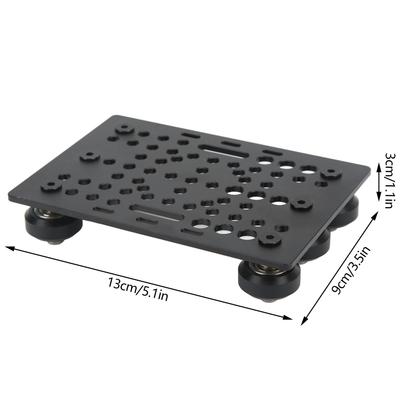 Алюминиевая анодированная черная портальная пластина Плата портала 3D-принтера со шкивом от 0,8 до 3,1 дюйма Черный