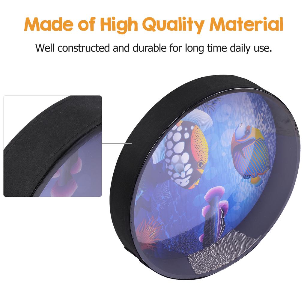 16-дюймовый океанический барабан, деревянный ручной барабан с морской волной, перкуссионный инструмент, нежный звук моря, музыкальная игрушка, подарок для детей