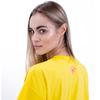 Żółta Koszulka Oversized Z Modnym Motywem Okularów, Stylowa I Wygodna, L