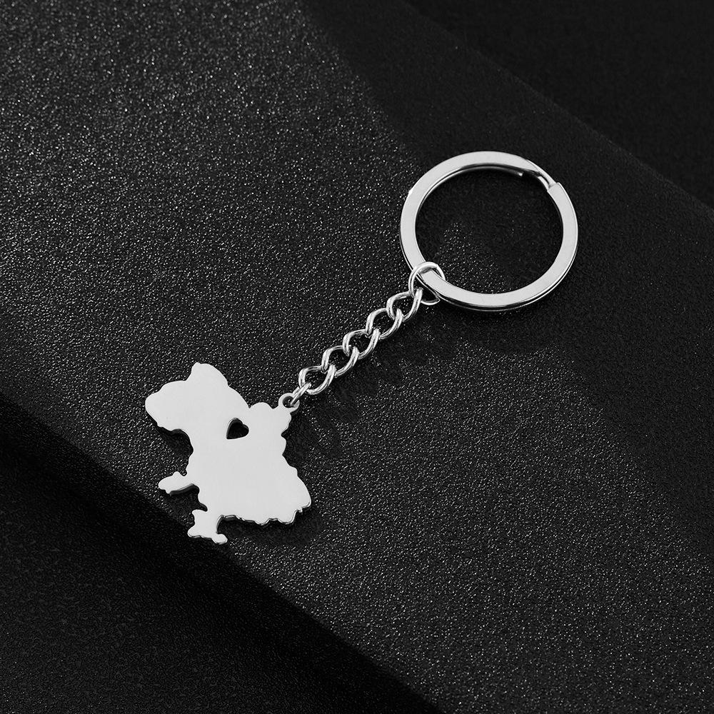Popular Ukraine Emblem Pendant Keychain In Titanium Steel - Unisex Fashion Accessory