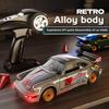 Радиоуправляемая дрифт-машина 1/43 Радиоуправляемый гироскоп Радиоуправляемый 4WD Полномасштабный автомобиль с дистанционным управлением Металлический корпус Красочная подсветка Игрушечные машинки для мальчиков