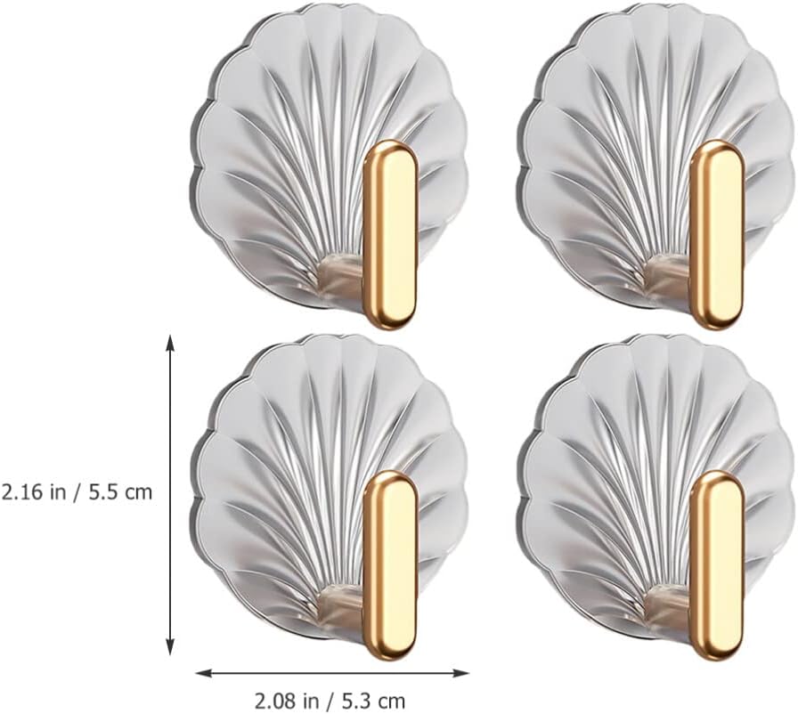 Настенные крючки для одежды 4 шт. настенный крючок в виде ракушки самоклеящийся ключ шляпа пальто одежда полотенце крючки для халата настенные вешалки домашний декор вешалка для ключей