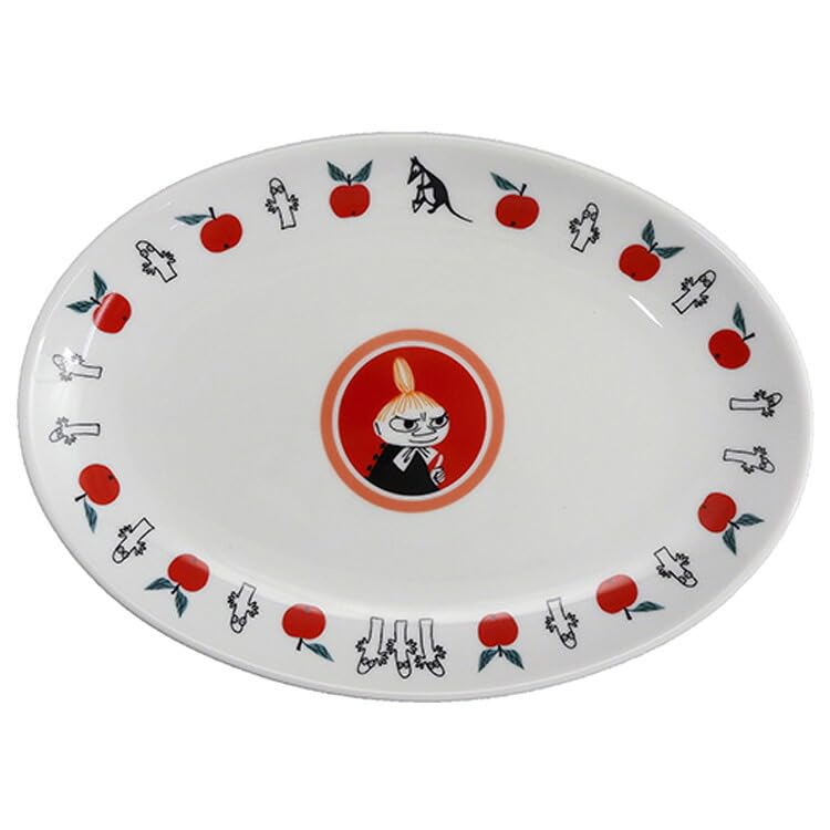Yamaka Shoten Мумин Керамическая тарелка для пельменей Маленькая Мю Сервировочная тарелка 127087 Китайская серия MOOMIN (23x16.5см Овал) MM5702-324